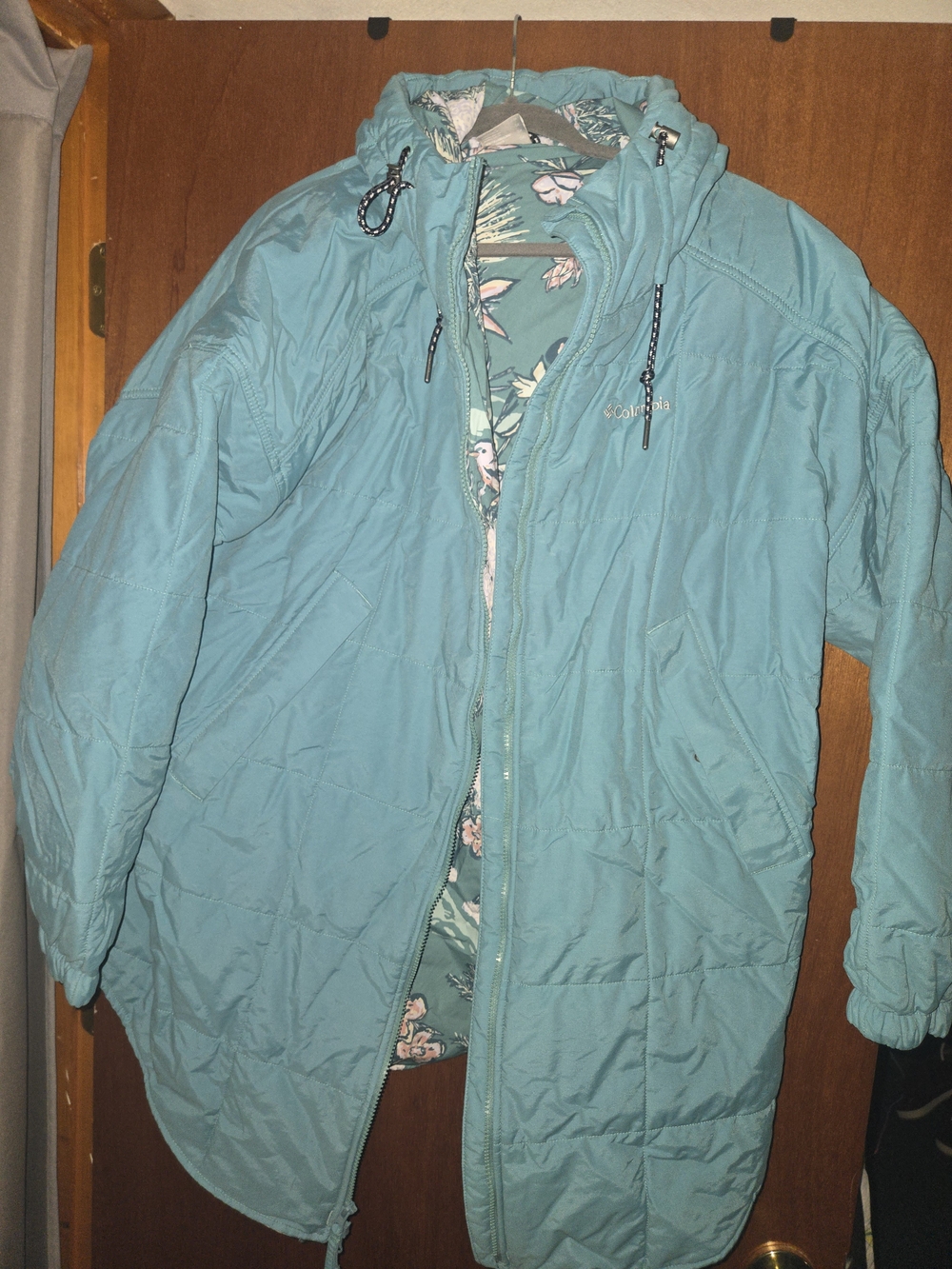 Columbia Women's Teal Hooded Insulated Jacket